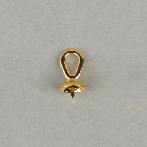 [112520600] Campanillo con casquilla Ø6mm para perla redonda de 8 y 9mm