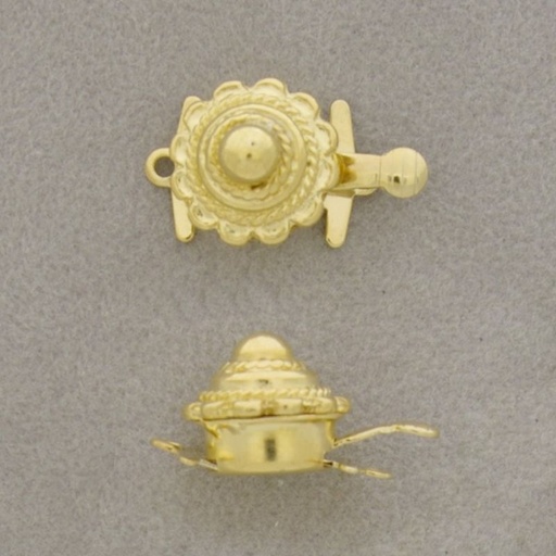 [232510000] Fermoir de collier 11x18mm avec boule de métal