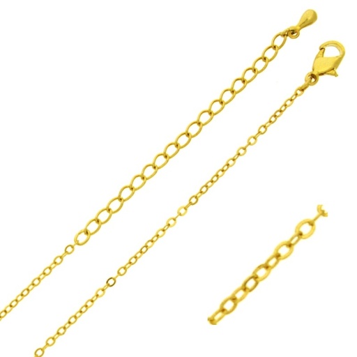[542380000] Gargantilla longitud 47cms regulable. Cadena de latón ancho 1,6mm.