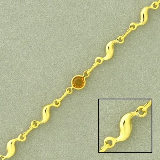 [924550400] Bead brass chain width 4,7mm