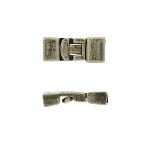 [218480800] Pewter clasp 8x21mm to ribbon 6x2mm
