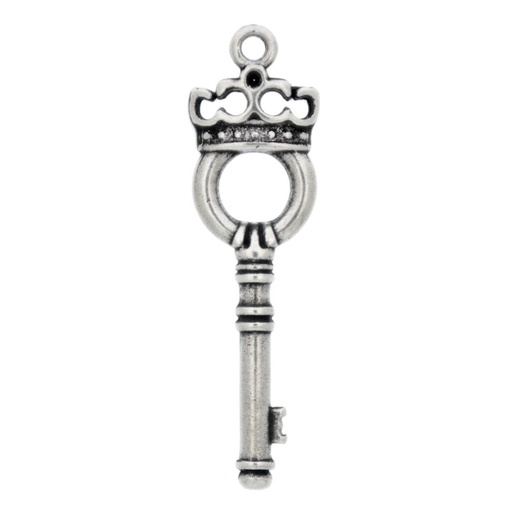 [129390000] Pendentif clef couronne 44x13mm