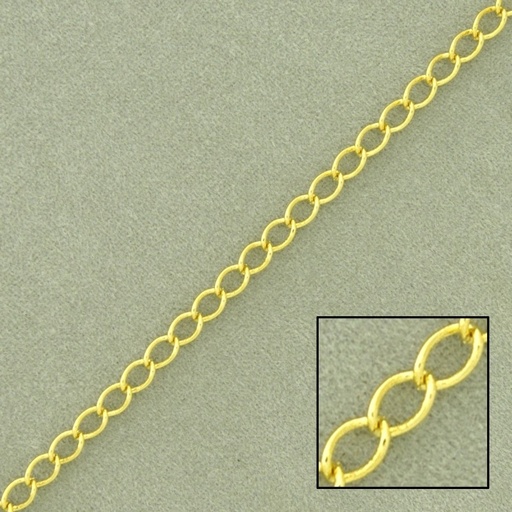 [526780000] Curb brass chain width 3mm