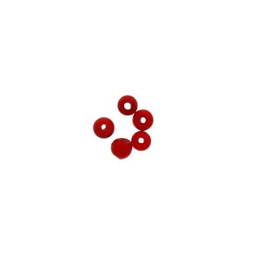 [445031600] Red colour glass ball Ø3mm. With two holes.