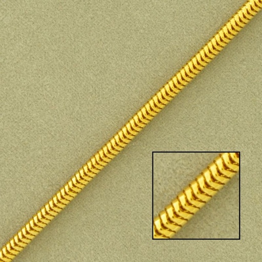 [520743200] Cadena de latón serpiente hueca ancho 3,2mm