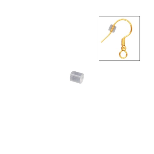 [110050000] Earwire safety nut transparent 4x3mm