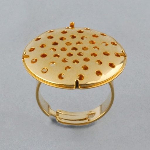 [117172600] Adjustable ring with Ø 26mm flat base and metal mesh