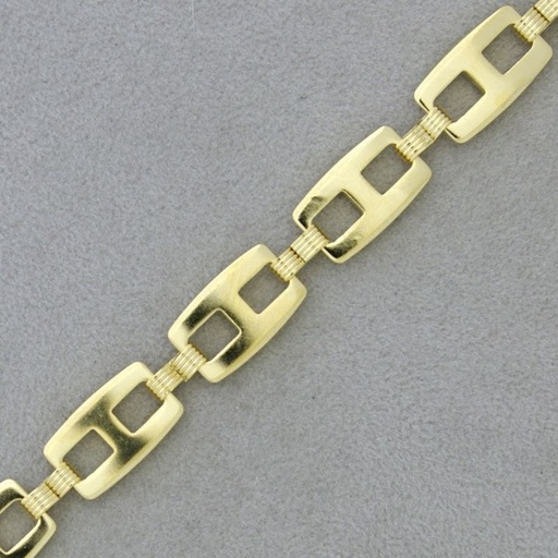 [522510000] Puffed mariner brass chain width 8,4mm