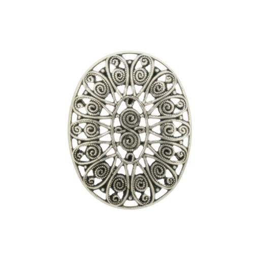 [123120000] Pendentif filigree ovale 27x20mm