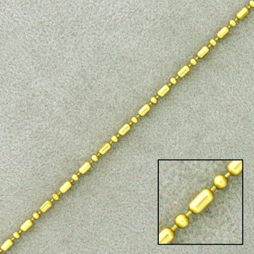 [520940000] Ball brass chain sequence (ball-tube) width 1,5mm