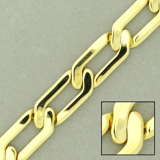 [528430000] Flat curb brass chain width 10,6mm