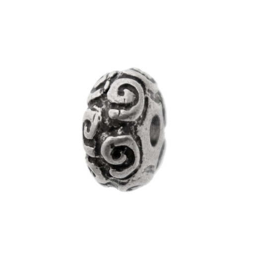 [126440300] Metal bead 14x7,5mm. Hole Ø 3mm