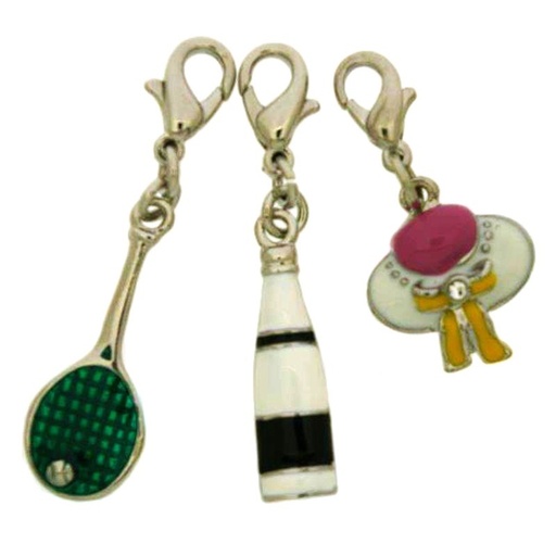 [125010500] Pack 3 enamelled pendants (nickel free)