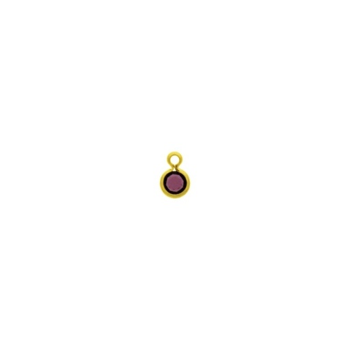 [124041000] Round strass setting Ø4mm with ring. Amathyst colour.