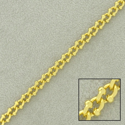 [520480000] Cadena de latón barbada lapidada ancho 4mm