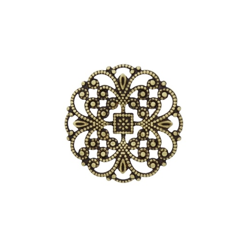 [121580000] Round filigree metal component Ø 23mm