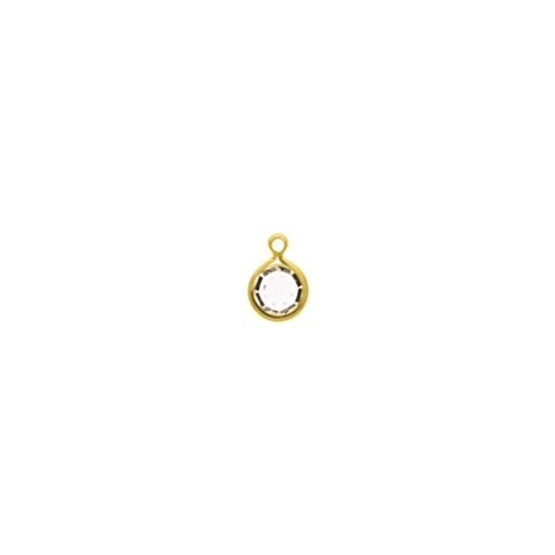 [124060600] Round strass setting Ø6mm with ring. Cristal colour.