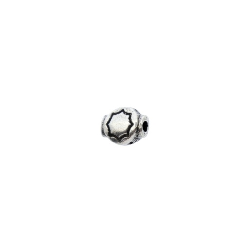 [126600000] Metal bead 6x8mm. Hole Ø 1,5mm