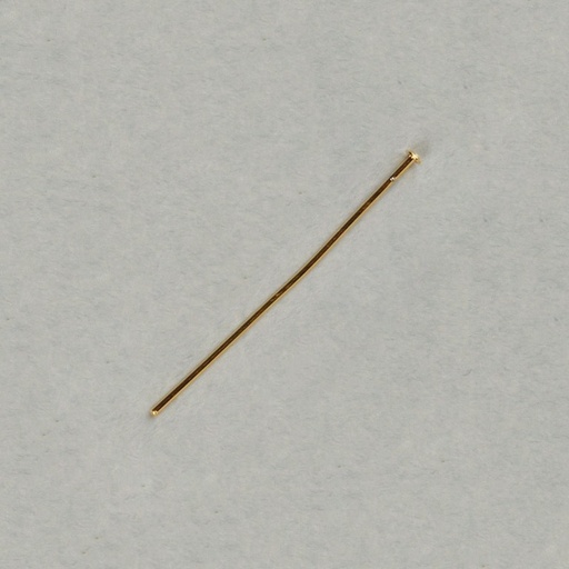 [110754000] Alfiler de latón largo 42mm. Hilo Ø 0,6mm. Medida de la cabeza plana Ø 1,75mm.