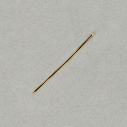 [110754000] Brass headpin 42mm. Wire Ø 0,6mm. Flat head Ø 1,75mm.