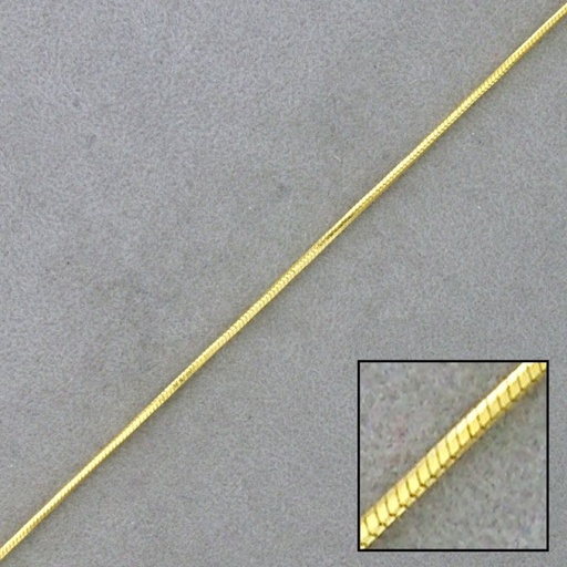 [527531200] 8 faces diamond cut snake brass chain width 1,2mm