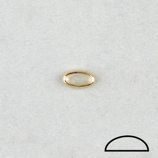 [320430000] Jumpring oval open 9x5xØ 2,3mm. Half round wire.
