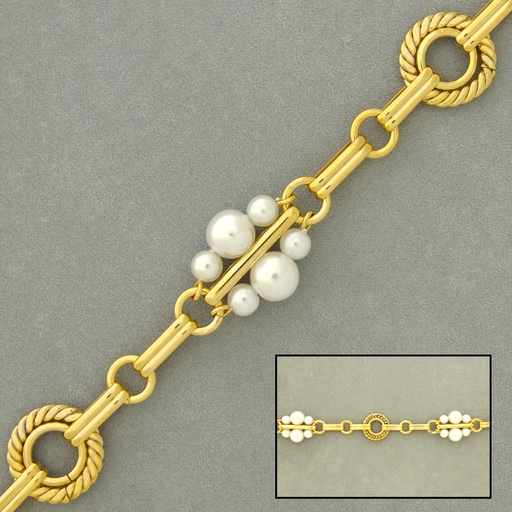 [526090000] Bead brass chain width 17,7mm