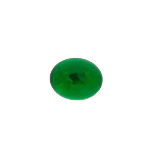 [750500900] Pierre cabochon oval 8x10mm base plate couleur émeraude