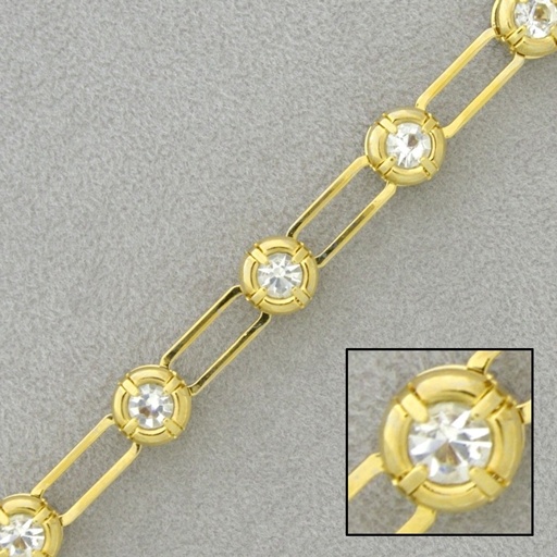 [521830000] Cadena de latón con cristal ancho 7mm