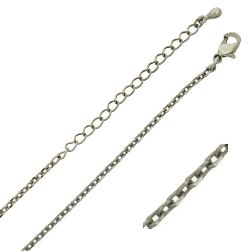 [542410000] Ras-du-cou longueur 47cms réglable. Chaîne du laiton largeur 2,2mm.