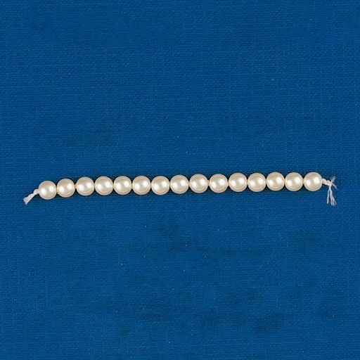 [435370200] Perla cristal redonda Ø 2mm 2 agujeros. Color crema.