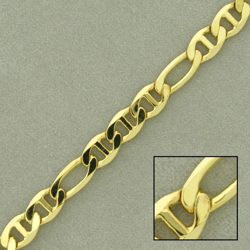 [527880000] Cadena de latón laminada eslabón marino ancho 5,5mm