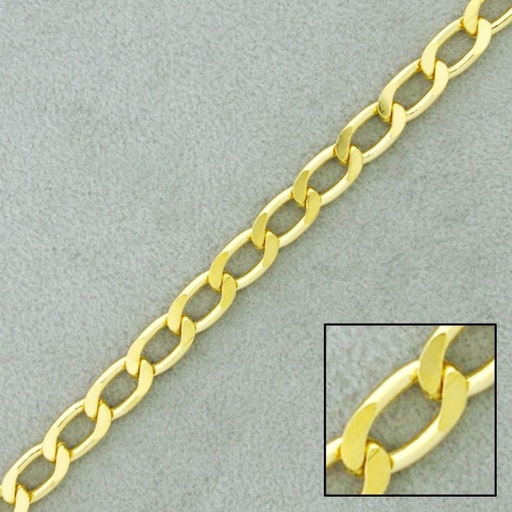 [924620000] Flat curb brass chain width 5mm