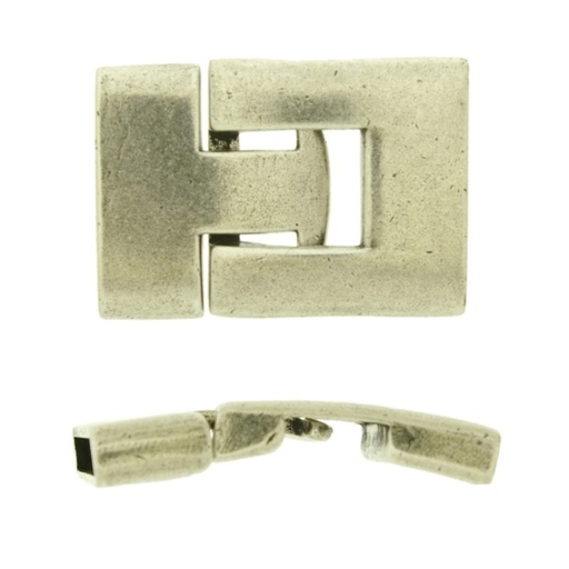 [218482300] Pewter clasp 23,5x37mm to ribbon 20x3mm