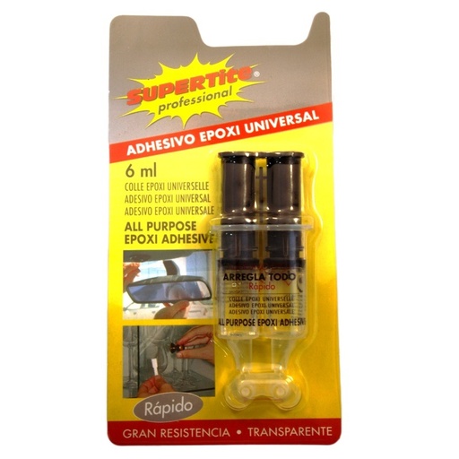 [760350600] Pegamento jeringa Epoxi" 6ml rápido"