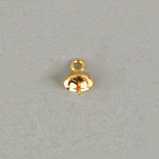 [112620600] Pendant Ø6mm cup, Ø1mm post and Ø1mm closed ring to round pearl Ø8 and 9mm