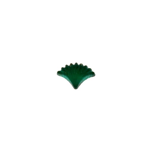 [750650900] Pierre cabochon forme coquille 7x9mm base plate couleur émeraude