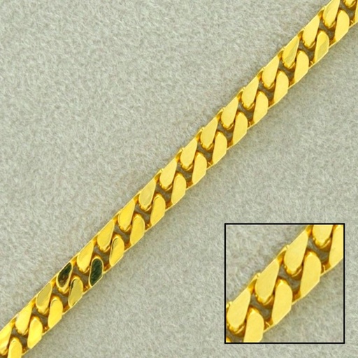 [527990000] Flat curb brass chain width 5mm
