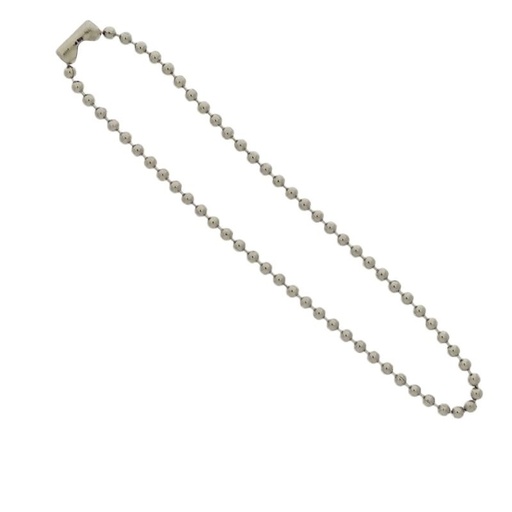[831710400] Metalhang tag with ball chain Ø1,6mm nickel plated