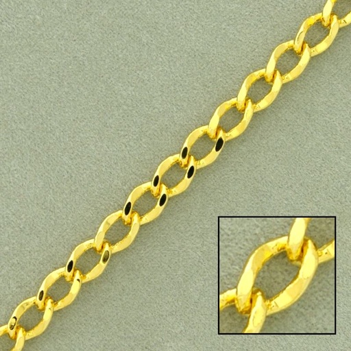 [522340000] Flat curb brass chain width 4,8mm