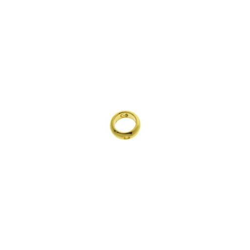 [910380000] Brass ring 2 holes Ø6x2,3mm. Half round wire.