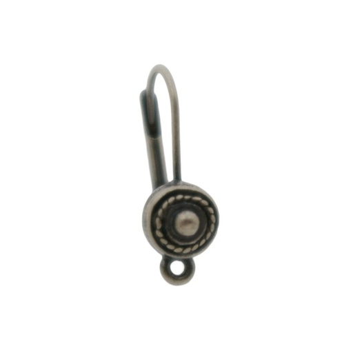 [637200000] Ø 7mm motif leverback earring with loop
