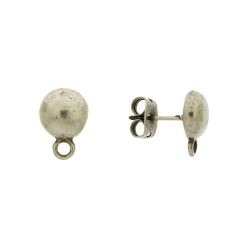 [155160000] Round ear stud Ø 10mm with loop
