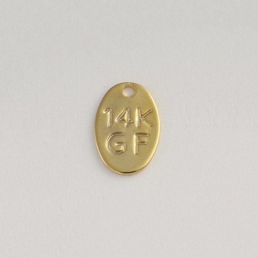 [117950000] Plaque engraved 14K GF" 10x7mm"