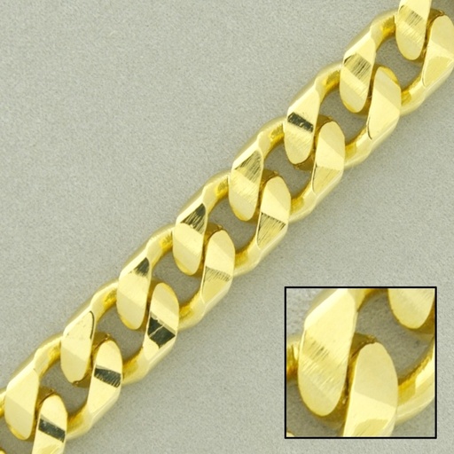 [925460000] Flat curb brass chain width 10mm