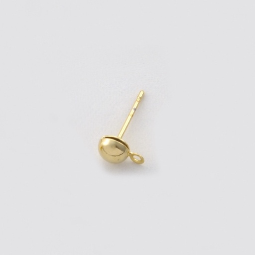 [113380500] Ear stud Ø 5mm half ball with loop