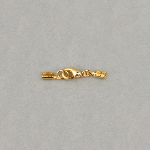 [110110000] Set lobster clasp 10mm + 2 crimp ends to Ø 1,5mm wire