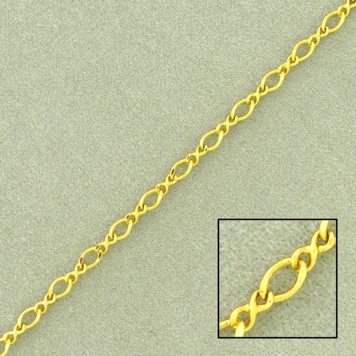 [524240000] Figaro brass chain width 2,5mm