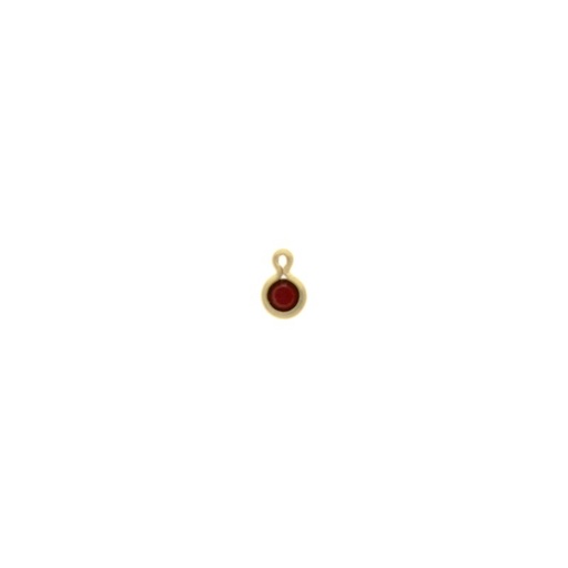 [124041600] Round strass setting Ø4mm with ring. Siam colour.
