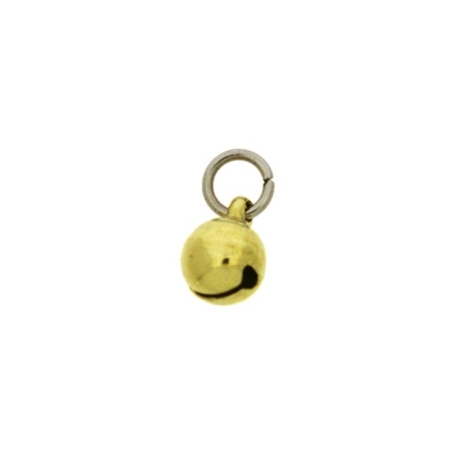 [119090898] Jingle bell Ø 8mm with round jump ring Ø7x wire Ø1,2mm assembled.